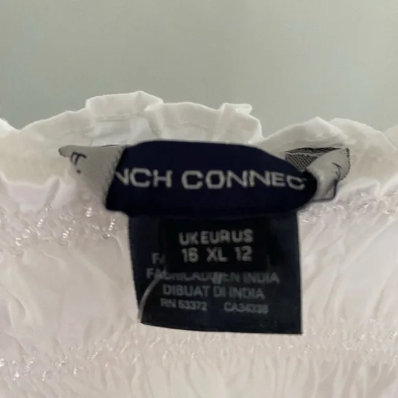 French Connection White Smocked Sundress - Picture 4 of 6